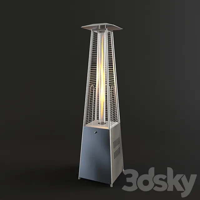 Pyramid Flame Heater 3ds Max