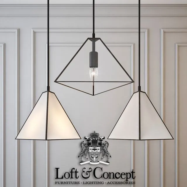 Pyramid glass pendant 3dsMax Model