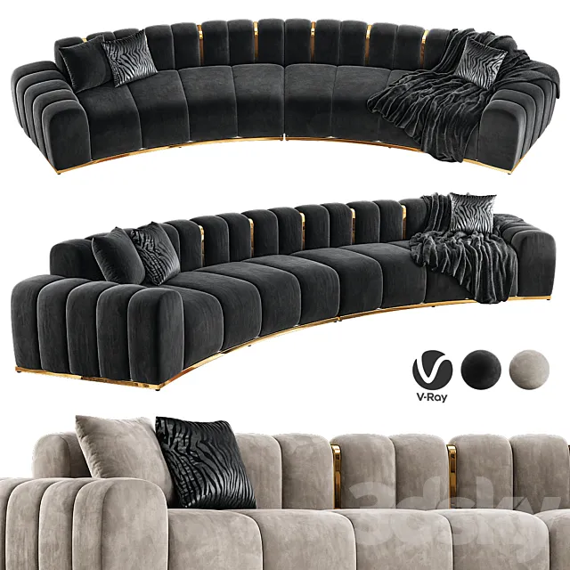 Pyramid Luxury Sofa 3ds Max