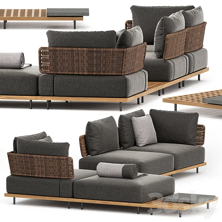 QUADRADO OUTDOOR SOFA SET2 by Minotti 3DS Max