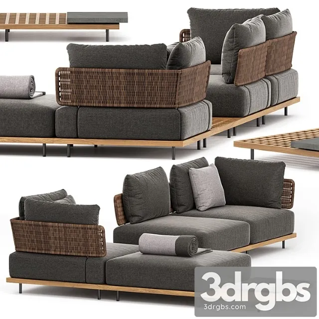 Quadrado outdoor sofa set2 by minotti