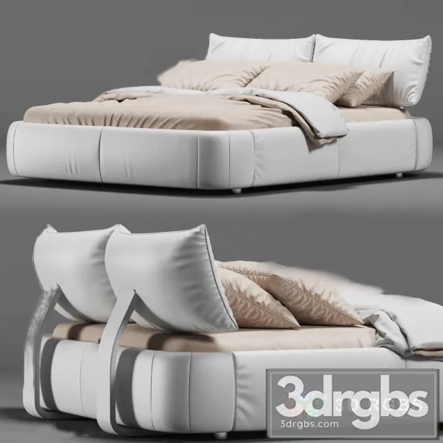 Quaela Fabric White Bed 3dsmax Download