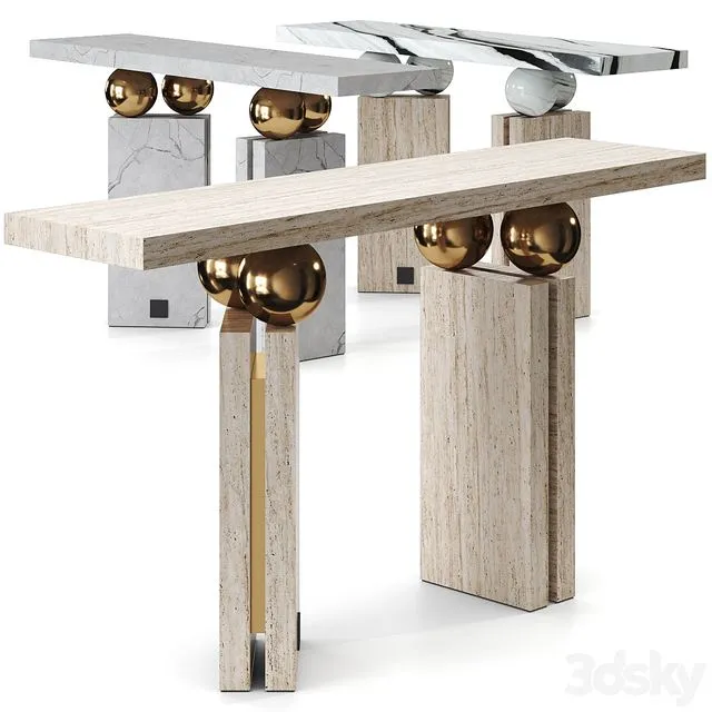 Quantic Estremoz Marble Console Table By Hommes 3dsMax Model