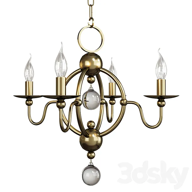 Quatrefoil chandelier 3DS Max Model
