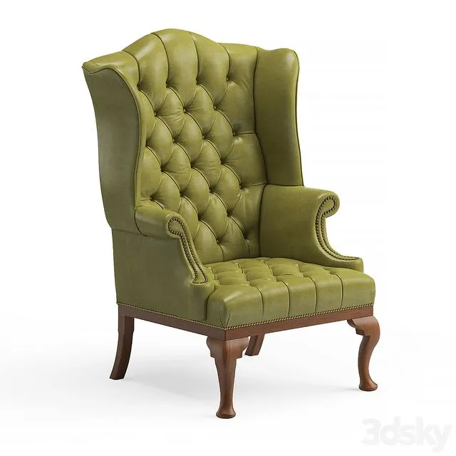 Queen Anne Wing Chair 3dsMax Model
