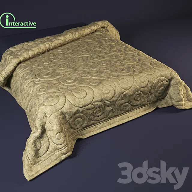 Quilted bedspread 3DSMax File