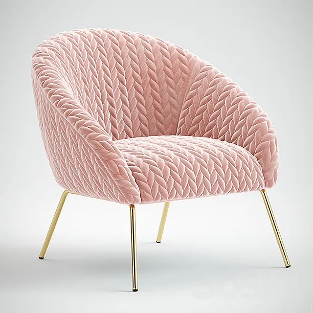 Quilted Hillside Accent Chair 3DSMax File