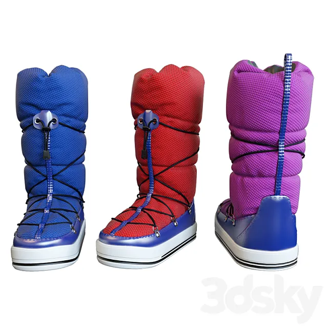 Quilted OPRAH KNITTED LEG SNOWBOOT 3DSMax File
