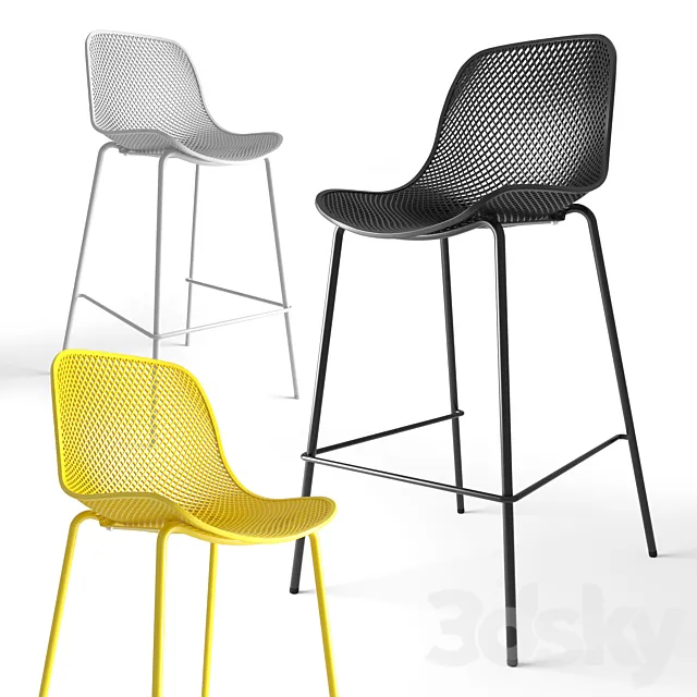 Quinby by Julia Grup bar chair 3DS Max Model