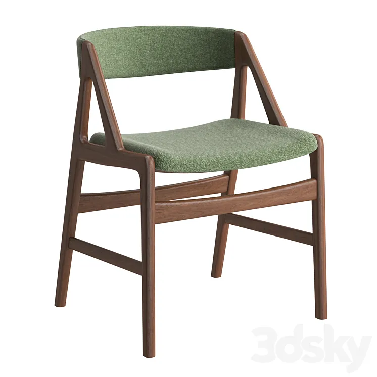 Quincy Mid Century Upholstered Dining Chair 3DS Max