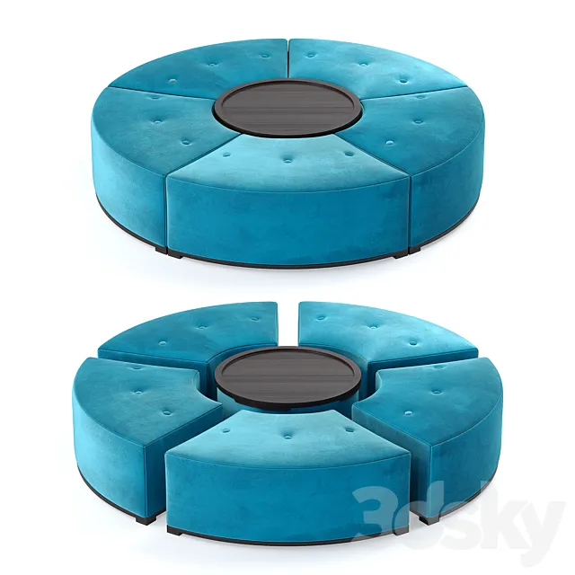 Quinto Footstool 3ds Max