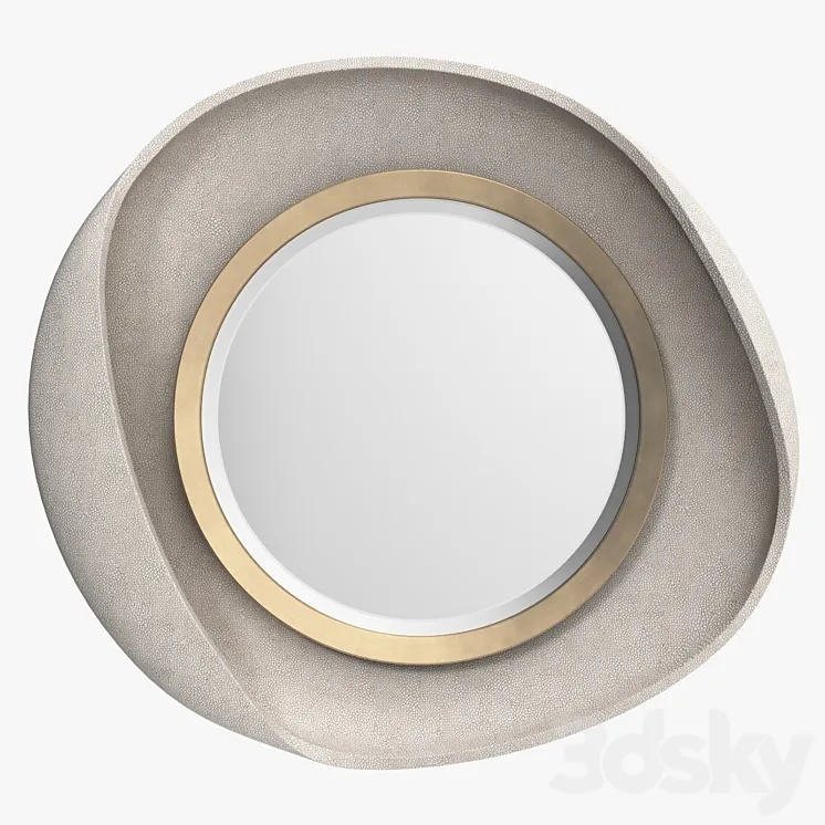 R & Y Augousti – Petal mirror in cream shagreen 3DS Max