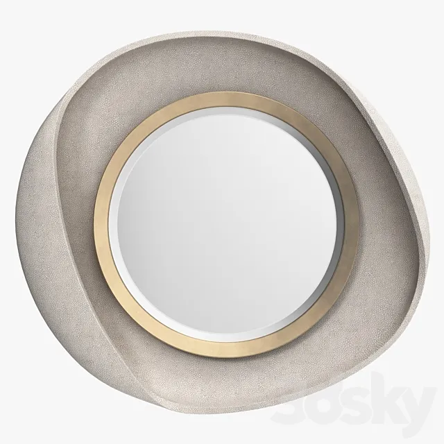 R & Y Augousti – Petal mirror in cream shagreen 3DSMax File