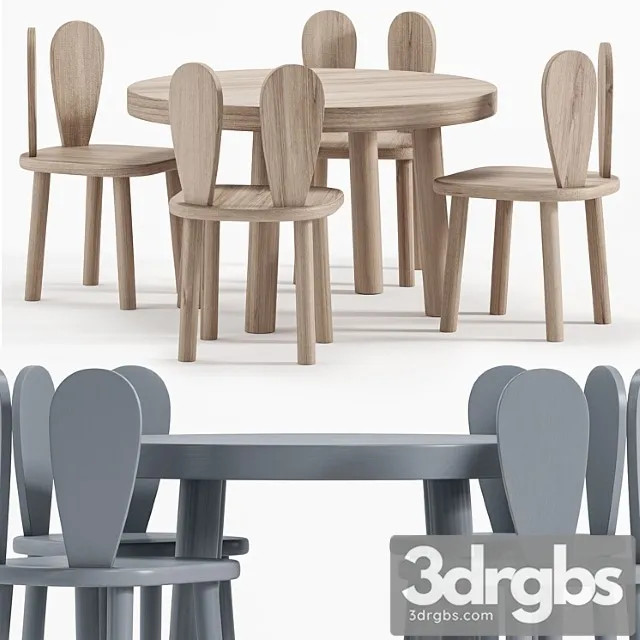 Rabbit Chair Wooden Kids Table By Etsy 47 3dsmax Download