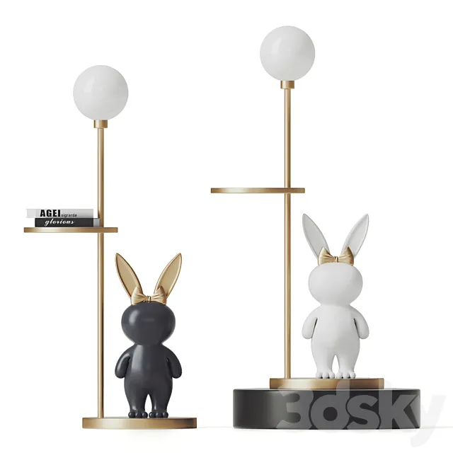 Rabbit Floor Lamp 3DSMax File