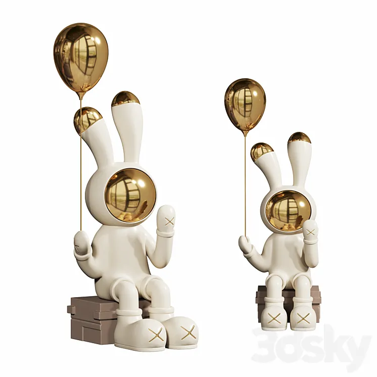 Rabbit Handicraft Decoration Sculpture 3DS Max Model