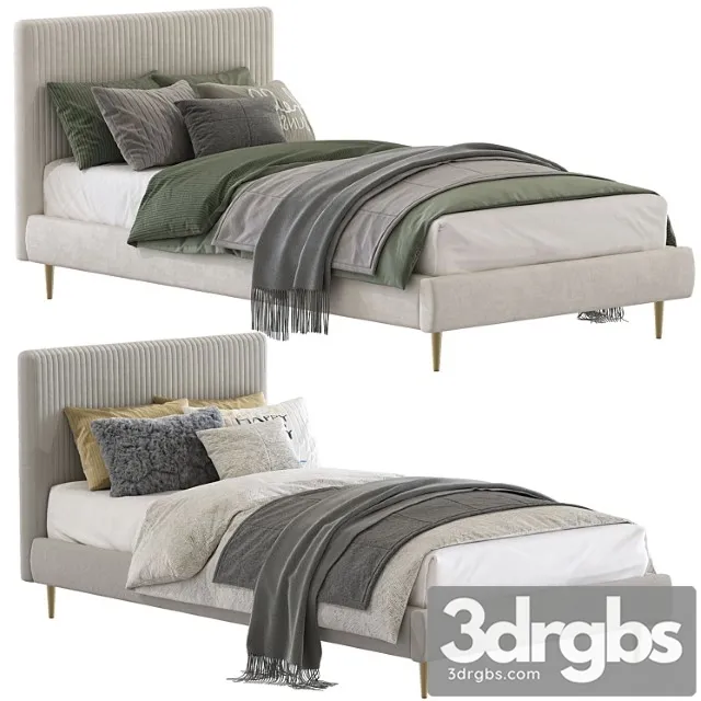 rabbit pleated upholstered bed 213
