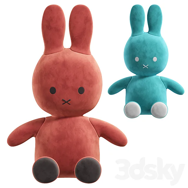 Rabbit Plush Toys 3dsMax Model