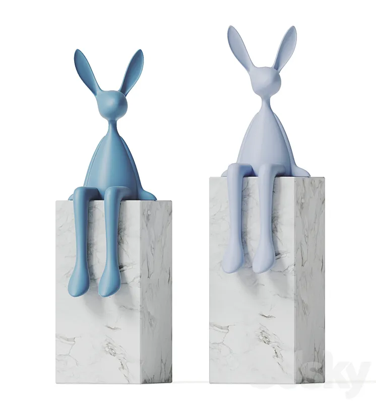 Rabbit Sculpture 3DS Max Model
