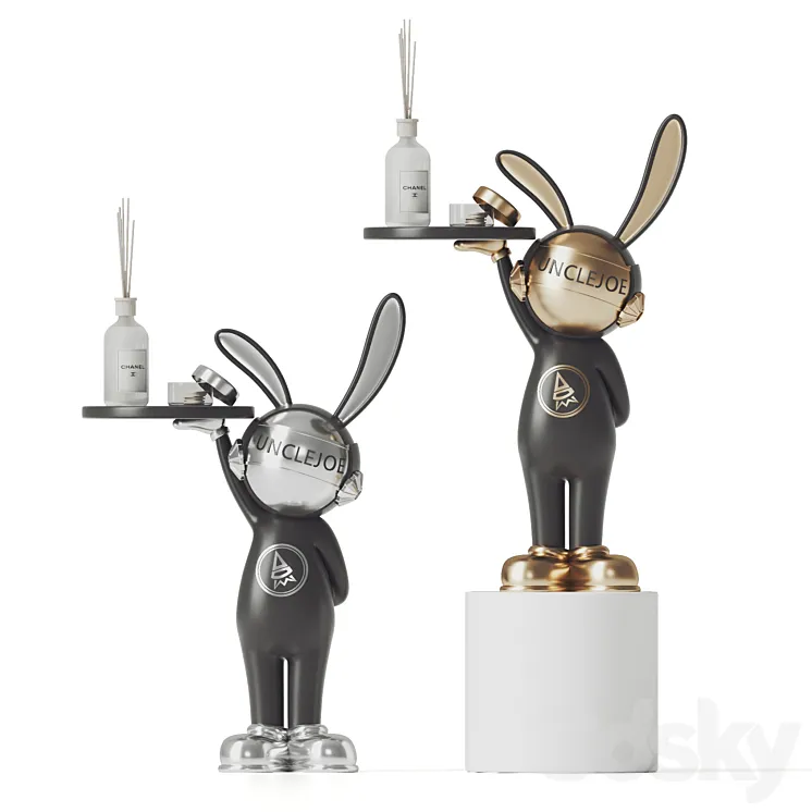 Rabbit sculpture shelving 3DS Max Model