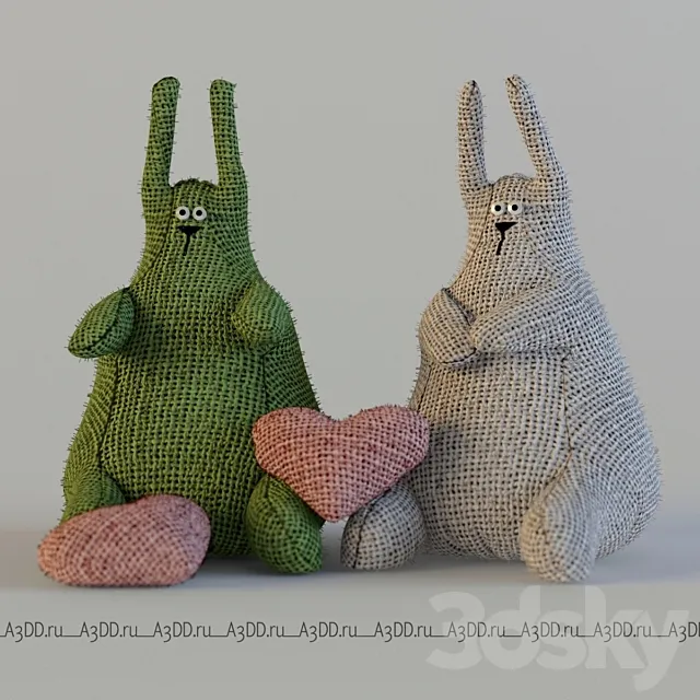 Rabbits 3ds Max