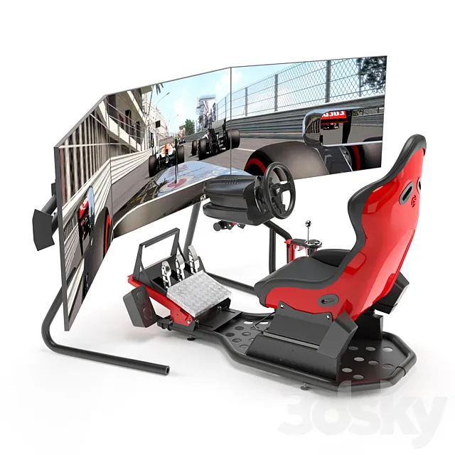 Racing game simulator 3DS Max Model