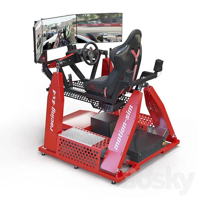 Racing Game Simulator motion sim 3DS Max Model