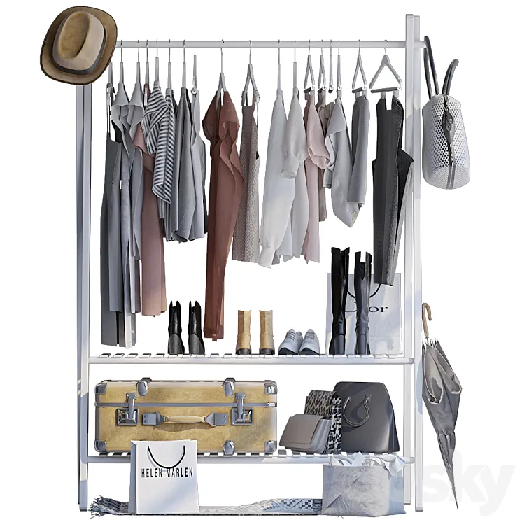Rack for clothes 3DS Max
