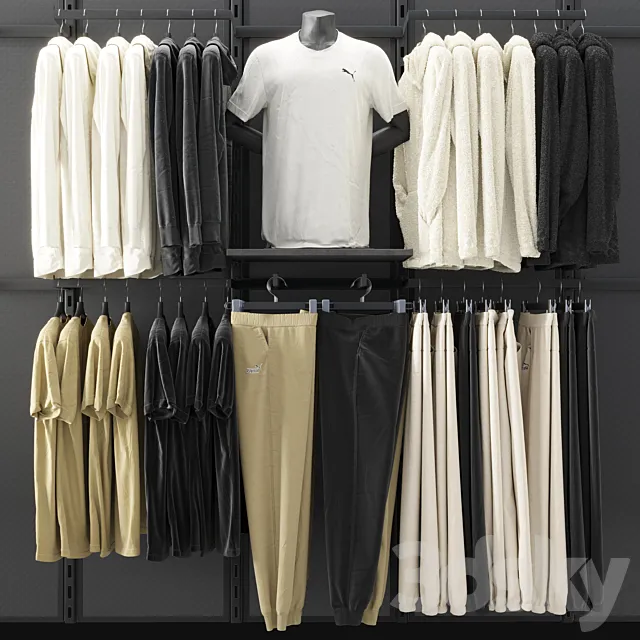 Rack for Puma clothing store 3ds Max