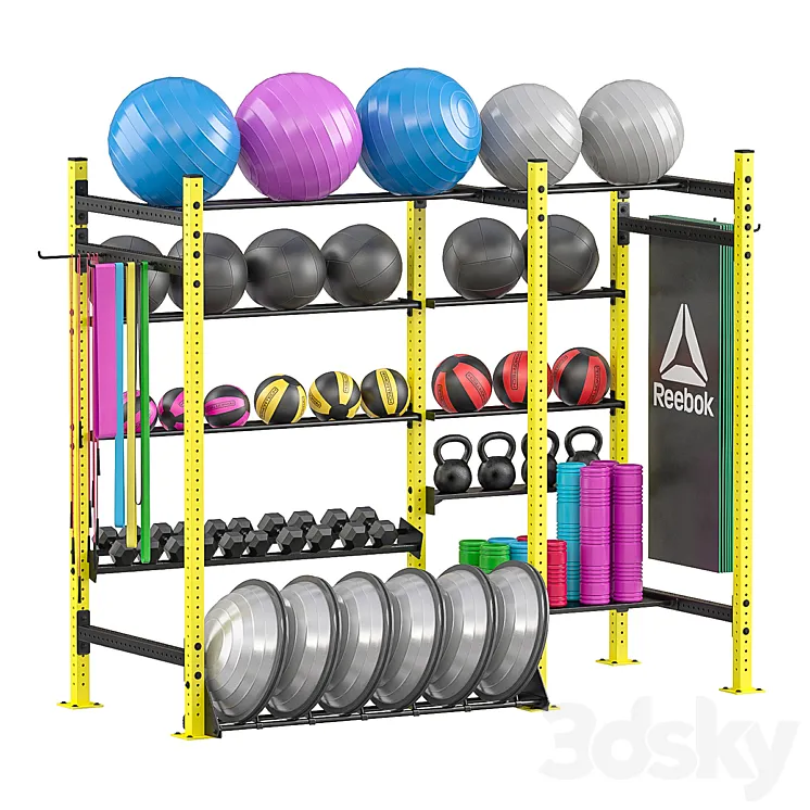 Rack for sports equipment 3DS Max