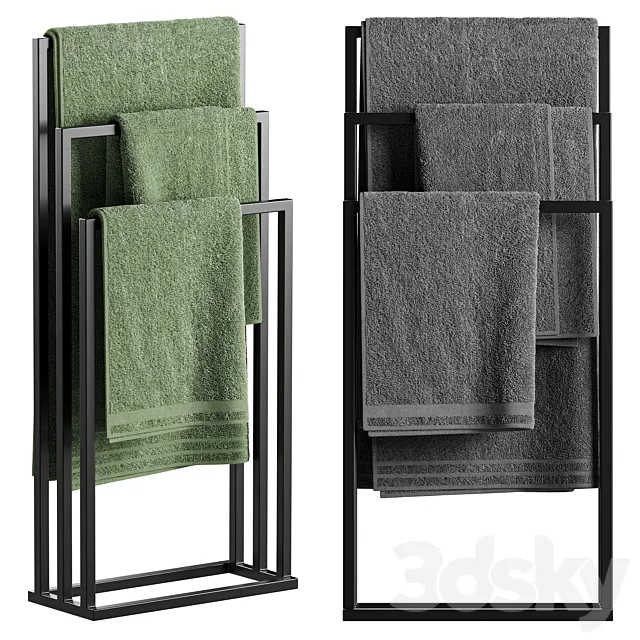 Rack towel holder in Loft style 3ds Max