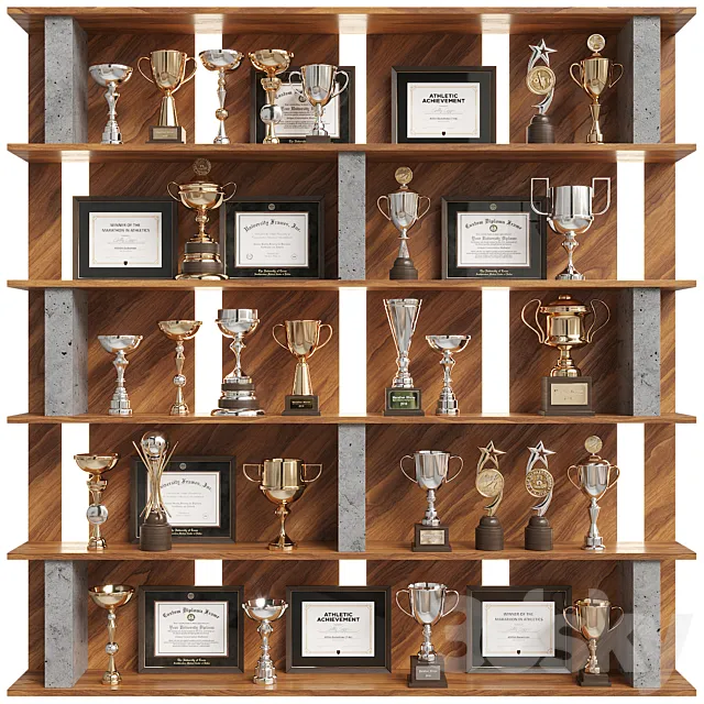 Rack with awards 3ds Max