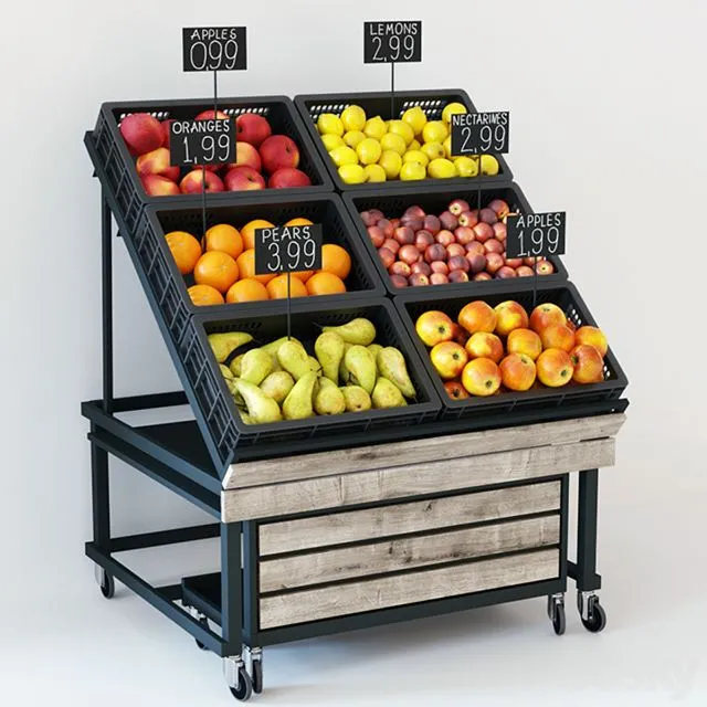 Rack with fruits 3dsMax Model