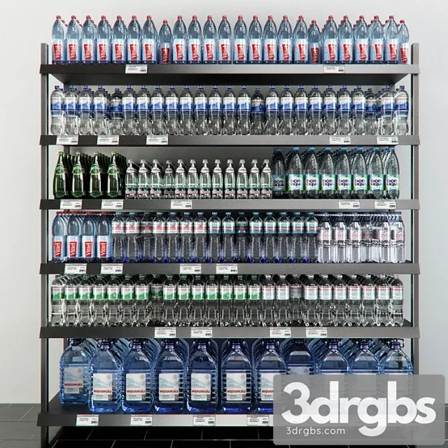 Rack with mineral water 3dsmax Download