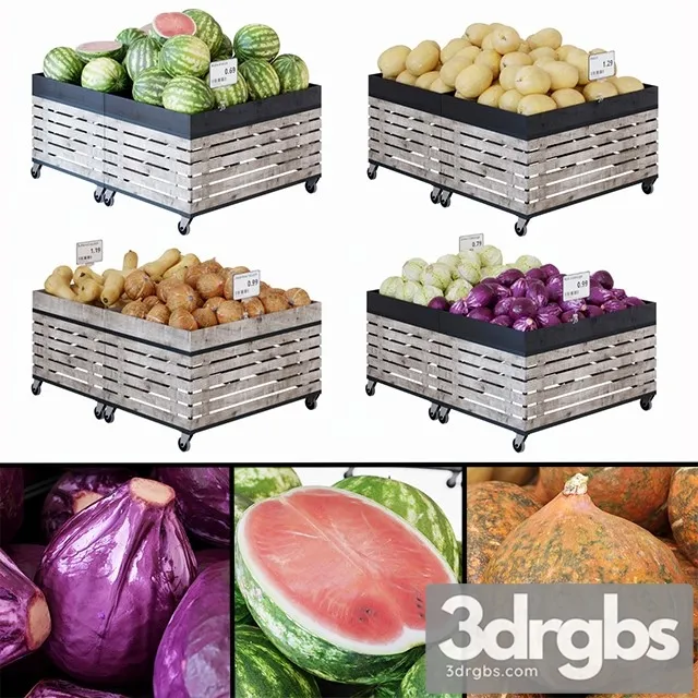 Racks for Vegetables Fruits 3dsmax Download