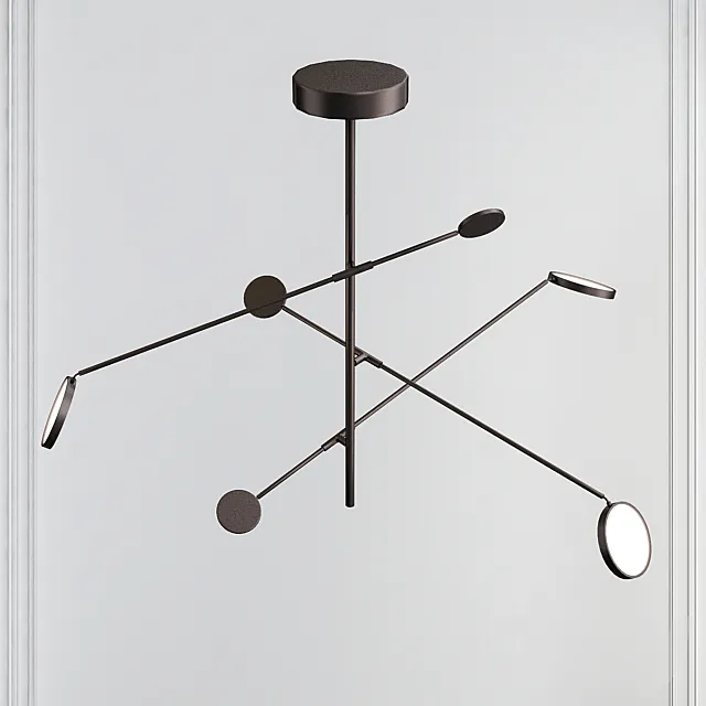 Radar 75-Watt Equivalence Integrated LED Black Pendant 3ds Max