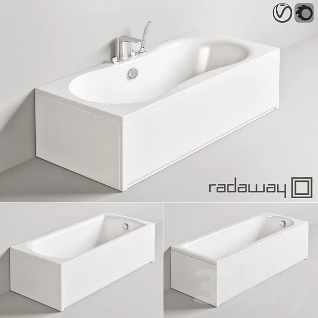 Radaway baths Set 2 + Steinberg bath _ shower mixer 3DS Max Model