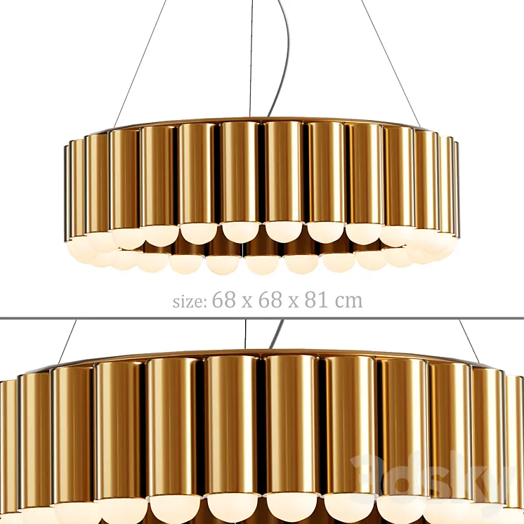 Radia Gold 60 chandelier 3DS Max