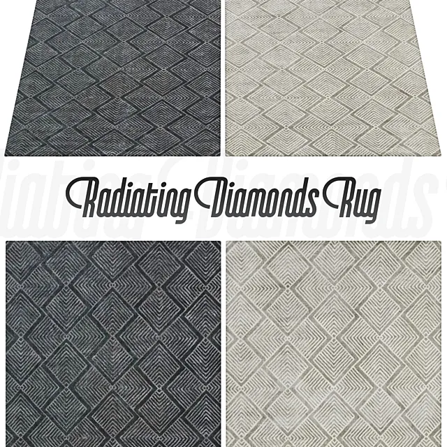 Radiating Diamonds Rug 3ds Max