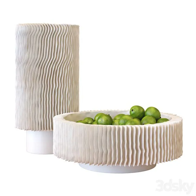 Radiator Vases Matte White 3dsMax Model