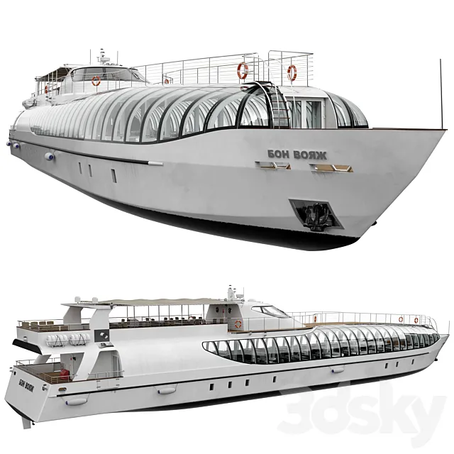 Radisson Royal Flotilla Yacht 3DS Max Model