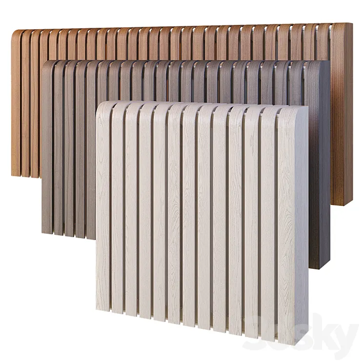 Radius screens for heating radiators 3DS Max Model