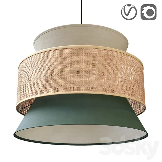Raffia lampshade. Dolkie 3DSMax File