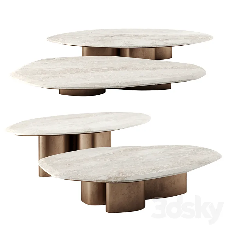 Ragali coffee tables by Roberto Cavalli Home 3DS Max