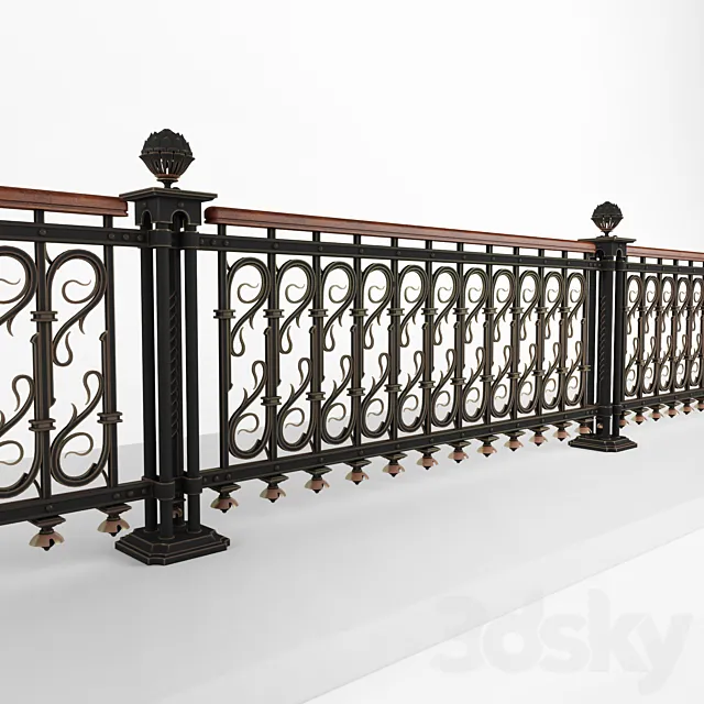 railing 1166 3ds Max