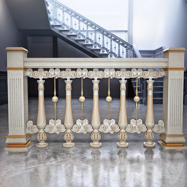 railing 3DS Max Model