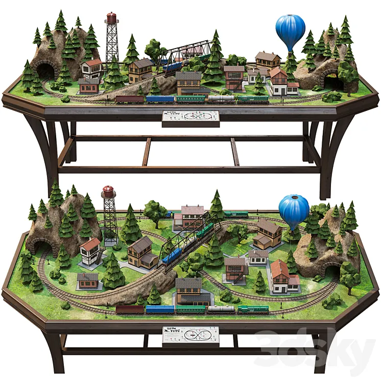Railroad Model 3DS Max Model