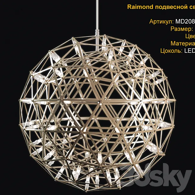 Raimond pendant light 3DS Max Model