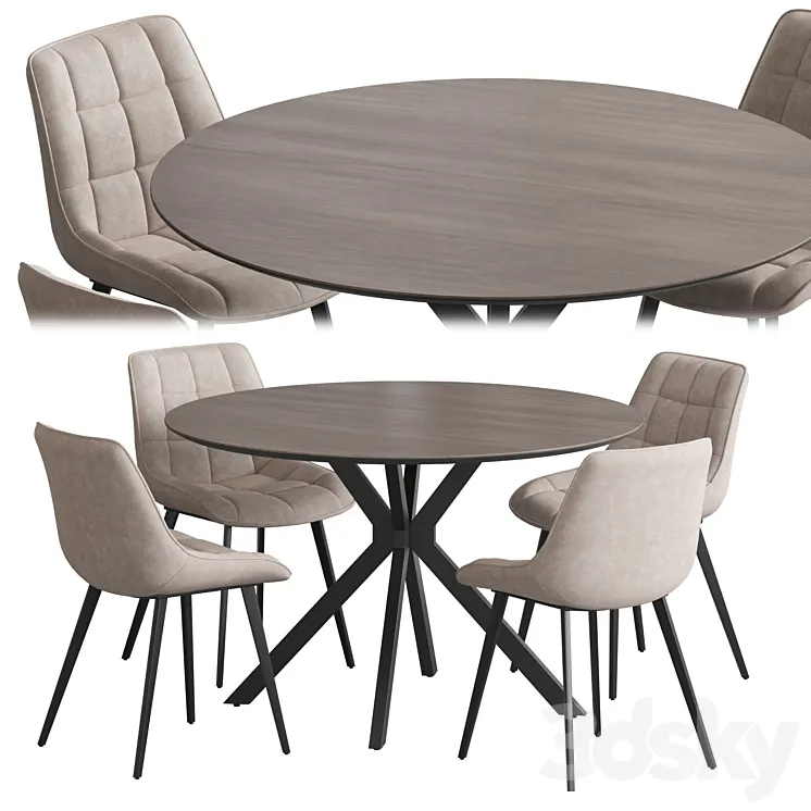 Ralf table Adah chair 3DS Max Model