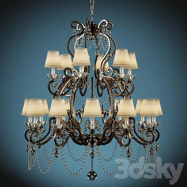 Ralph Lauren adriana chandelier 3DS Max Model